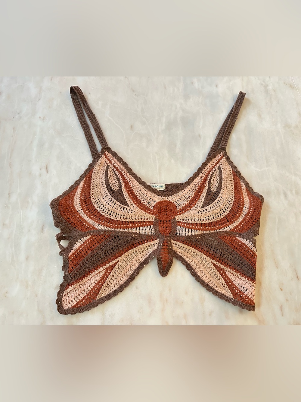 EARTHBOUND Butterfly Crochet Crop Top